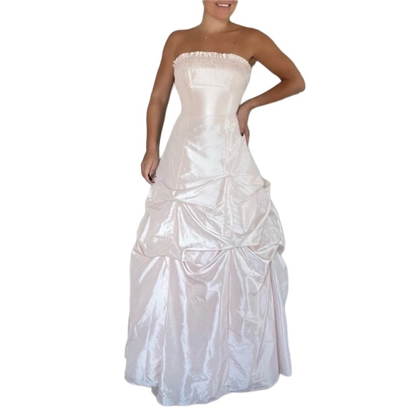 Jovani Strapless Ballgown Light Pink - Picture 3 of 5